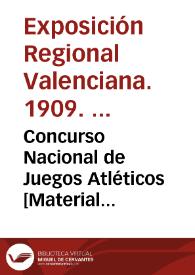 Concurso Nacional de Juegos Atléticos [Material gráfico] : primera quincena de julio | Biblioteca Virtual Miguel de Cervantes