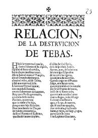 Relación de la destrucción de Tebas / [Antonio de Zamora]       | Biblioteca Virtual Miguel de Cervantes