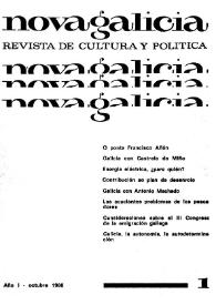 Nova Galicia : revista de cultura y política. Núm. 1, octubre 1966 | Biblioteca Virtual Miguel de Cervantes