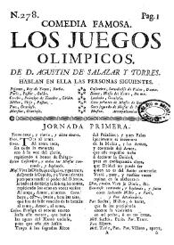 Comedia famosa. Los Juegos Olimpicos / de D. Agustín de Salazar y Torres | Biblioteca Virtual Miguel de Cervantes
