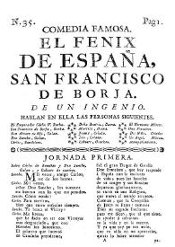 Comedia famosa El Fénix de España, San Francisco de Borja / de un ingenio | Biblioteca Virtual Miguel de Cervantes