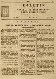 U.G.T. : Boletín de la Unión General de Trabajadores de España en Francia. Núm. 4, marzo de 1945 | Biblioteca Virtual Miguel de Cervantes