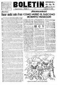 CNT : Boletín Interior del Movimiento Libertario Español en Francia. Segunda época, núm. 11, 6 de junio de 1945 | Biblioteca Virtual Miguel de Cervantes