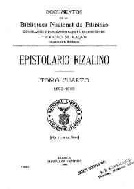 Epistolario rizalino. Tomo 4: 1892-1896 | Biblioteca Virtual Miguel de Cervantes