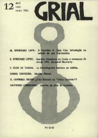 Grial : revista galega de cultura. Núm. 12, 1966 | Biblioteca Virtual Miguel de Cervantes