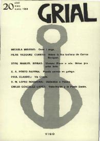 Grial : revista galega de cultura. Núm. 20, 1968 | Biblioteca Virtual Miguel de Cervantes