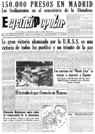 España popular : semanario al servicio del pueblo español. Año I, núm. 6, 21 de marzo de 1940 | Biblioteca Virtual Miguel de Cervantes