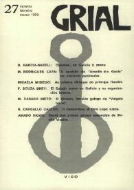 Grial : revista galega de cultura. Núm. 27, 1970 | Biblioteca Virtual Miguel de Cervantes