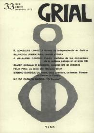 Grial : revista galega de cultura. Núm. 33, 1971 | Biblioteca Virtual Miguel de Cervantes