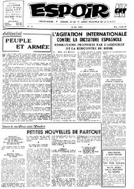 Espoir : Organe de la VIª Union régionale de la C.N.T.F. Num. 18, 6 mai 1962 | Biblioteca Virtual Miguel de Cervantes