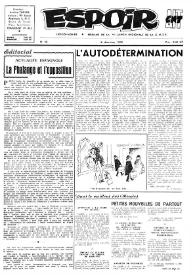 Espoir : Organe de la VIª Union régionale de la C.N.T.F. Num. 50, 16 décembre 1962 | Biblioteca Virtual Miguel de Cervantes