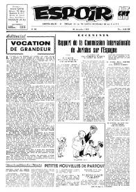 Espoir : Organe de la VIª Union régionale de la C.N.T.F. Num. 52, 30 décembre 1962 | Biblioteca Virtual Miguel de Cervantes
