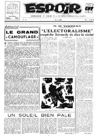 Espoir : Organe de la VIª Union régionale de la C.N.T.F. Num. 71, 12 mai 1963 | Biblioteca Virtual Miguel de Cervantes