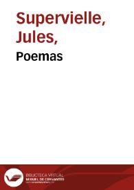 Poemas / Jules Supervielle | Biblioteca Virtual Miguel de Cervantes