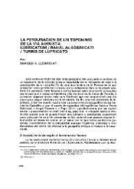 La perduración de un topónimo de la Via Augusta: Lubricatum / Rahal al-Lobrecati / Turris de Lupricato / por Enrique A. Llobregat | Biblioteca Virtual Miguel de Cervantes