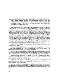 Sharq Al-Andalus. Nº 1, Año 1984. Sección Bibliografía. Recensiones | Biblioteca Virtual Miguel de Cervantes
