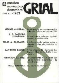 Grial : revista galega de cultura. Núm. 82, 1983 | Biblioteca Virtual Miguel de Cervantes