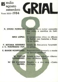 Grial : revista galega de cultura. Núm. 85, 1984 | Biblioteca Virtual Miguel de Cervantes