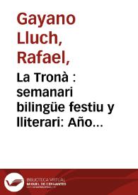 La Tronà [Texto impreso] : semanari bilingüe festiu y lliterari. Año X Época III Número 248 - 13 marzo 1904 | Biblioteca Virtual Miguel de Cervantes