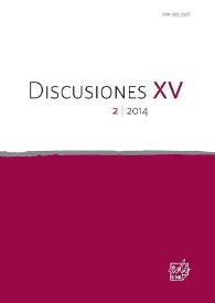 Discusiones. Núm. 15.2, 2014 | Biblioteca Virtual Miguel de Cervantes