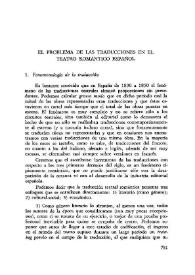 El problema de las traducciones en el teatro romántico español / Piero Menarini | Biblioteca Virtual Miguel de Cervantes