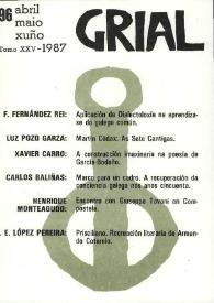 Grial : revista galega de cultura. Núm. 96, 1987 | Biblioteca Virtual Miguel de Cervantes