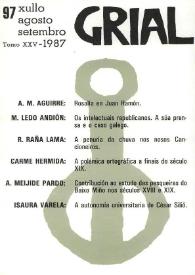 Grial : revista galega de cultura. Núm. 97, 1987 | Biblioteca Virtual Miguel de Cervantes