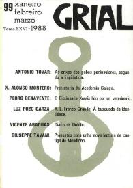 Grial : revista galega de cultura. Núm. 99, 1988 | Biblioteca Virtual Miguel de Cervantes