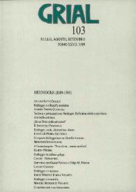 Grial : revista galega de cultura. Núm. 103, 1989 | Biblioteca Virtual Miguel de Cervantes