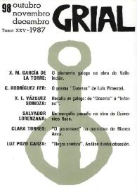 Grial : revista galega de cultura. Núm. 98, 1987 | Biblioteca Virtual Miguel de Cervantes
