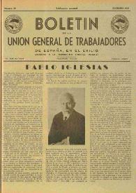 U.G.T. : Boletín de la Unión General de Trabajadores de España en Francia. Núm. 38, diciembre de 1947 | Biblioteca Virtual Miguel de Cervantes