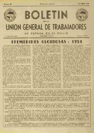 U.G.T. : Boletín de la Unión General de Trabajadores de España en Francia. Núm. 60, octubre de 1949 | Biblioteca Virtual Miguel de Cervantes