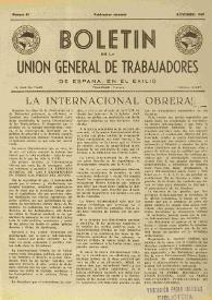 U.G.T. : Boletín de la Unión General de Trabajadores de España en Francia. Núm. 61, noviembre de 1949 | Biblioteca Virtual Miguel de Cervantes