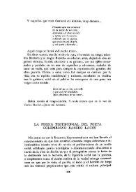 La poesía testimonial del poeta colombiano Ramiro Lagos / Charles LLoyd Halliburton | Biblioteca Virtual Miguel de Cervantes