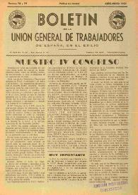 U.G.T. : Boletín de la Unión General de Trabajadores de España en Francia. Núm. 78-79, abril-mayo de 1951 | Biblioteca Virtual Miguel de Cervantes