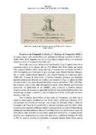 Francisco Luis Compañel (A Graña, ¿? - Santiago de Compostela, 1832) [Semblanza] / Santiago Díaz Lage | Biblioteca Virtual Miguel de Cervantes