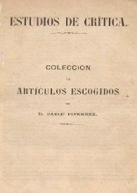 Colección de artículos escogidos de D. Pablo Piferrer | Biblioteca Virtual Miguel de Cervantes
