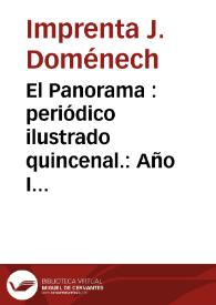 El Panorama : periódico ilustrado quincenal.: Año I Número 20 - 30 octubre 1867 | Biblioteca Virtual Miguel de Cervantes