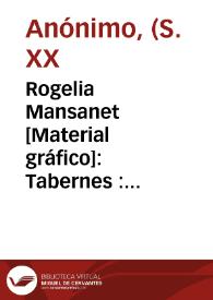 Rogelia Mansanet [Material gráfico]: Tabernes : Selected oranges. | Biblioteca Virtual Miguel de Cervantes