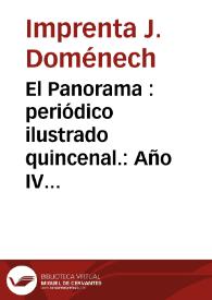 El Panorama : periódico ilustrado quincenal.: Año IV Número 41 - 15 septiembre 1870 | Biblioteca Virtual Miguel de Cervantes