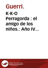 K-K-O Perragorda : el amigo de los niños.: Año IV Número 168 - 12 septiembre Año 1935 | Biblioteca Virtual Miguel de Cervantes