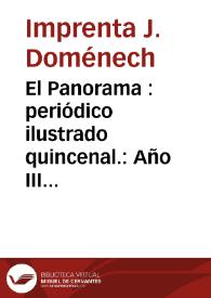 El Panorama : periódico ilustrado quincenal.: Año III Número 2 - 30 enero 1869 | Biblioteca Virtual Miguel de Cervantes