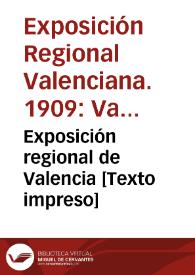 Exposición regional de Valencia  | Biblioteca Virtual Miguel de Cervantes