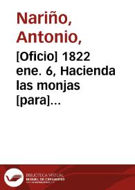 [Oficio] 1822 ene. 6, Hacienda las monjas [para] Cabildo de Chiquinquirá | Biblioteca Virtual Miguel de Cervantes