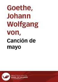 Canción de mayo | Biblioteca Virtual Miguel de Cervantes