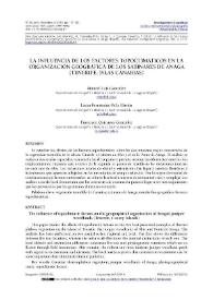 La influencia de los factores topoclimáticos en la organización geográfica de los sabinares de Anaga (Tenerife, Islas Canarias) / Manuel Luis González, Laura Fernández-Pello Martín y Francisco Quirantes González | Biblioteca Virtual Miguel de Cervantes