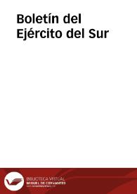 Boletín del Ejército del Sur | Biblioteca Virtual Miguel de Cervantes