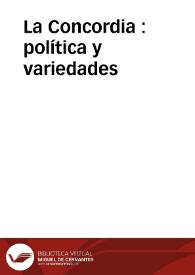 La Concordia : política y variedades | Biblioteca Virtual Miguel de Cervantes