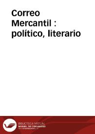 Correo Mercantil : político, literario | Biblioteca Virtual Miguel de Cervantes