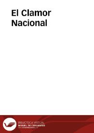 El Clamor Nacional | Biblioteca Virtual Miguel de Cervantes